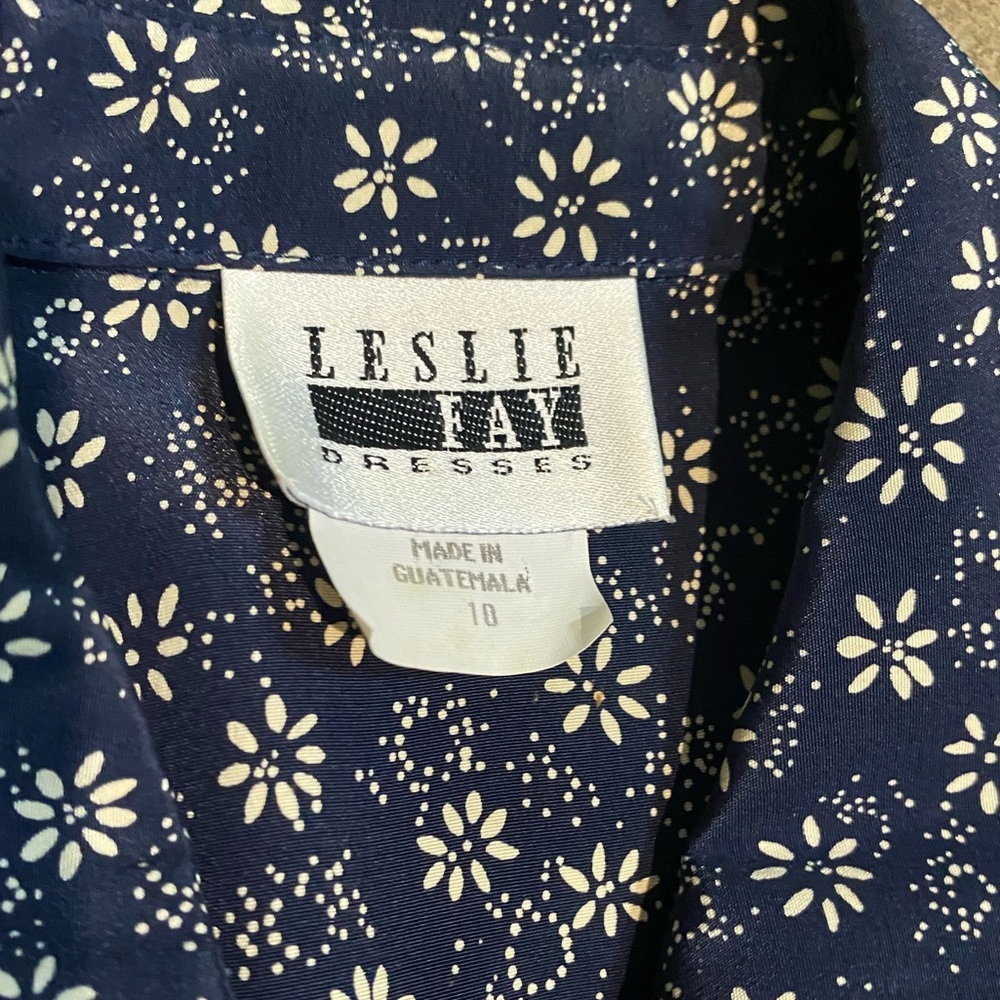 Vintage 80’s/90’s Leslie Fay dress size 10 with belt - Picture 5 of 6
